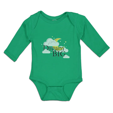 Long Sleeve Bodysuit Baby Dream Big with Clouds Boy & Girl Clothes Cotton