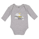 Long Sleeve Bodysuit Baby Dream Big with Clouds Boy & Girl Clothes Cotton - Cute Rascals