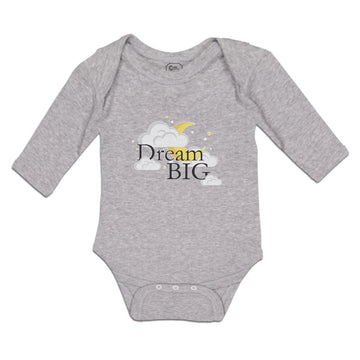Long Sleeve Bodysuit Baby Dream Big with Clouds Boy & Girl Clothes Cotton