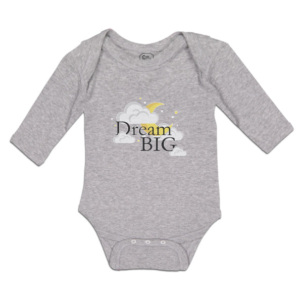 Long Sleeve Bodysuit Baby Dream Big with Clouds Boy & Girl Clothes Cotton - Cute Rascals