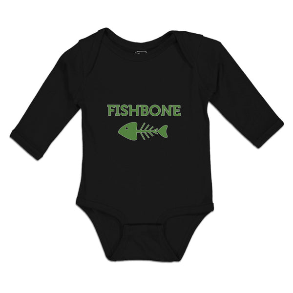 Long Sleeve Bodysuit Baby Fishbone Skeleton Symbol Boy & Girl Clothes Cotton - Cute Rascals