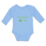 Long Sleeve Bodysuit Baby Fishbone Skeleton Symbol Boy & Girl Clothes Cotton - Cute Rascals