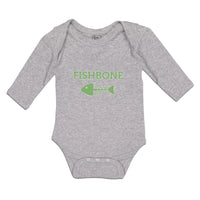 Long Sleeve Bodysuit Baby Fishbone Skeleton Symbol Boy & Girl Clothes Cotton - Cute Rascals