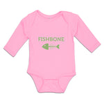 Long Sleeve Bodysuit Baby Fishbone Skeleton Symbol Boy & Girl Clothes Cotton - Cute Rascals