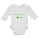 Long Sleeve Bodysuit Baby Fishbone Skeleton Symbol Boy & Girl Clothes Cotton - Cute Rascals