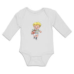 Long Sleeve Bodysuit Baby Boy with Rugby Ball Sport Running Boy & Girl Clothes - Cute Rascals