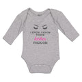 Long Sleeve Bodysuit Baby Know, Know Lashes Though Eyes Closed Eyebrow Cotton