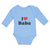 Long Sleeve Bodysuit Baby I Love Baba and Red Heart Symbol Boy & Girl Clothes