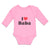 Long Sleeve Bodysuit Baby I Love Baba and Red Heart Symbol Boy & Girl Clothes