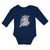 Long Sleeve Bodysuit Baby Beautiful Unicorn on Clouds with Stars Cotton - Cute Rascals