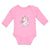 Long Sleeve Bodysuit Baby Beautiful Unicorn on Clouds with Stars Cotton - Cute Rascals