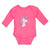 Long Sleeve Bodysuit Baby Lovely Cute Sleepy Unicorn with Closed Eyes Cotton