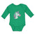 Long Sleeve Bodysuit Baby Lovely Cute Sleepy Unicorn with Closed Eyes Cotton