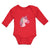 Long Sleeve Bodysuit Baby Lovely Cute Sleepy Unicorn with Closed Eyes Cotton