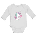 Lovely Cute Sleepy Unicorn with Closed Eyes