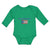 Long Sleeve Bodysuit Baby American National Flag of Puerto Rico Usa Cotton - Cute Rascals