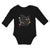 Long Sleeve Bodysuit Baby Though She but Little Fierce Flowers Design Cotton