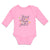 Long Sleeve Bodysuit Baby Though She but Little Fierce Flowers Design Cotton