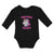 Long Sleeve Bodysuit Baby Magical Colorful Unicorn Squad with Eyes Closed Cotton