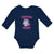 Long Sleeve Bodysuit Baby Magical Colorful Unicorn Squad with Eyes Closed Cotton