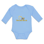 Long Sleeve Bodysuit Baby You Had Me at Construction Vehicle Crane Cotton