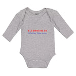 Long Sleeve Bodysuit Baby 1 2 Dominican Is Better than None Boy & Girl Clothes - Cute Rascals