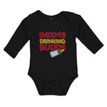 Long Sleeve Bodysuit Baby Daddy's Drinking Buddy with Baby's Feeding Bottle - Cute Rascals