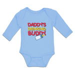 Long Sleeve Bodysuit Baby Daddy's Drinking Buddy with Baby's Feeding Bottle - Cute Rascals
