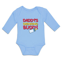 Long Sleeve Bodysuit Baby Daddy's Drinking Buddy with Baby's Feeding Bottle - Cute Rascals