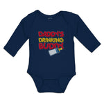 Long Sleeve Bodysuit Baby Daddy's Drinking Buddy with Baby's Feeding Bottle - Cute Rascals