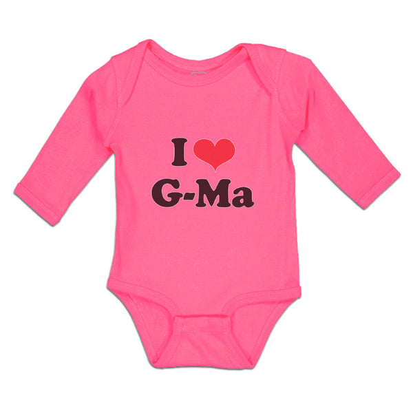 Long Sleeve Bodysuit Baby I Love Heart Symbol G-Ma Boy & Girl Clothes Cotton