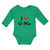 Long Sleeve Bodysuit Baby I Love Heart Symbol G-Ma Boy & Girl Clothes Cotton
