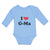 Long Sleeve Bodysuit Baby I Love Heart Symbol G-Ma Boy & Girl Clothes Cotton