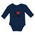 Long Sleeve Bodysuit Baby I Love Heart Symbol G-Ma Boy & Girl Clothes Cotton