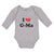 Long Sleeve Bodysuit Baby I Love Heart Symbol G-Ma Boy & Girl Clothes Cotton