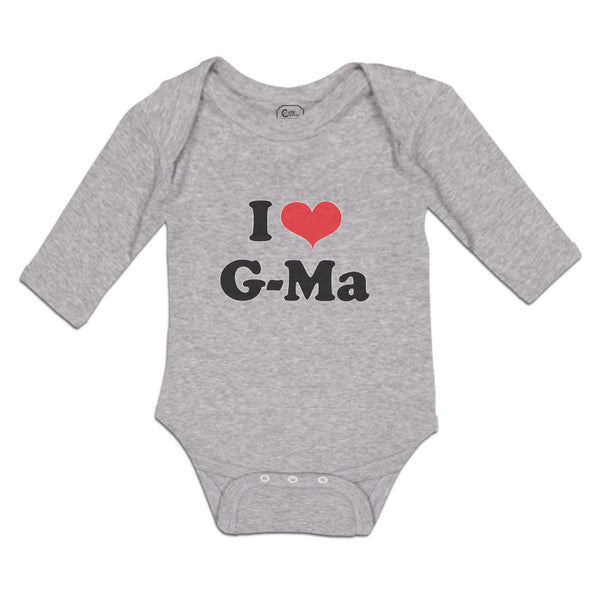 Long Sleeve Bodysuit Baby I Love Heart Symbol G-Ma Boy & Girl Clothes Cotton