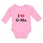 Long Sleeve Bodysuit Baby I Love Heart Symbol G-Ma Boy & Girl Clothes Cotton