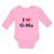 Long Sleeve Bodysuit Baby I Love Heart Symbol G-Ma Boy & Girl Clothes Cotton