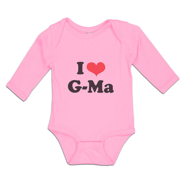 Long Sleeve Bodysuit Baby I Love Heart Symbol G-Ma Boy & Girl Clothes Cotton