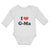 Long Sleeve Bodysuit Baby I Love Heart Symbol G-Ma Boy & Girl Clothes Cotton