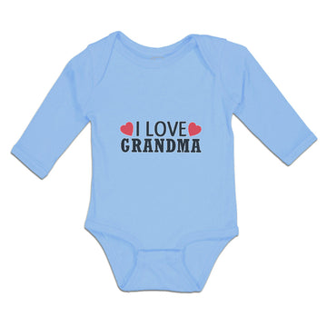 Long Sleeve Bodysuit Baby I Love Grandma Boy & Girl Clothes Cotton