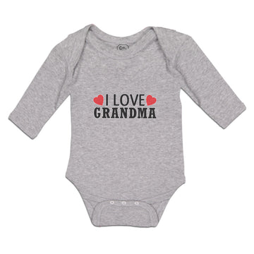 Long Sleeve Bodysuit Baby I Love Grandma Boy & Girl Clothes Cotton