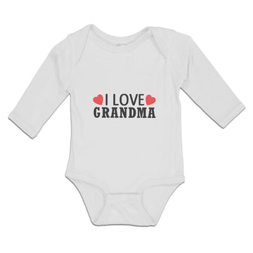 Long Sleeve Bodysuit Baby I Love Grandma Boy & Girl Clothes Cotton
