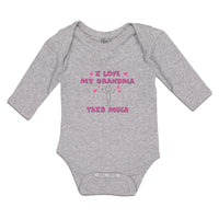 Long Sleeve Bodysuit Baby I Love My Grandma This Much Boy & Girl Clothes Cotton