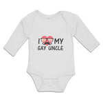 Long Sleeve Bodysuit Baby I Love My Gay Uncle Boy & Girl Clothes Cotton