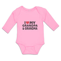 Long Sleeve Bodysuit Baby I Love My Grandpa & Grandma Boy & Girl Clothes Cotton