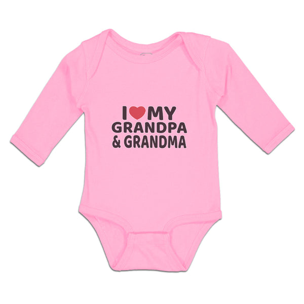 Long Sleeve Bodysuit Baby I Love My Grandpa & Grandma Boy & Girl Clothes Cotton
