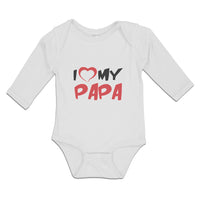 Long Sleeve Bodysuit Baby I Love My Papa Boy & Girl Clothes Cotton