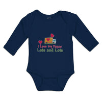 Long Sleeve Bodysuit Baby I Love My Papaw Lots and Lots Boy & Girl Clothes