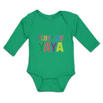 Long Sleeve Bodysuit Baby I Love My Yaya Boy & Girl Clothes Cotton